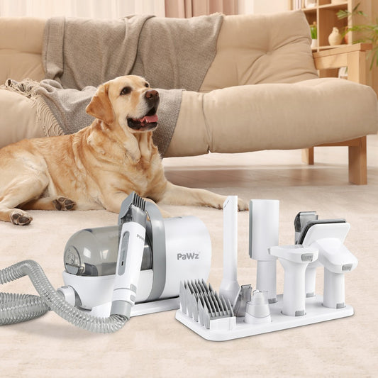 Pawz 7 in 1 Pet Grooming Kit Vacuum Dog Cat Hair Dryer Remover Clipper Brushes