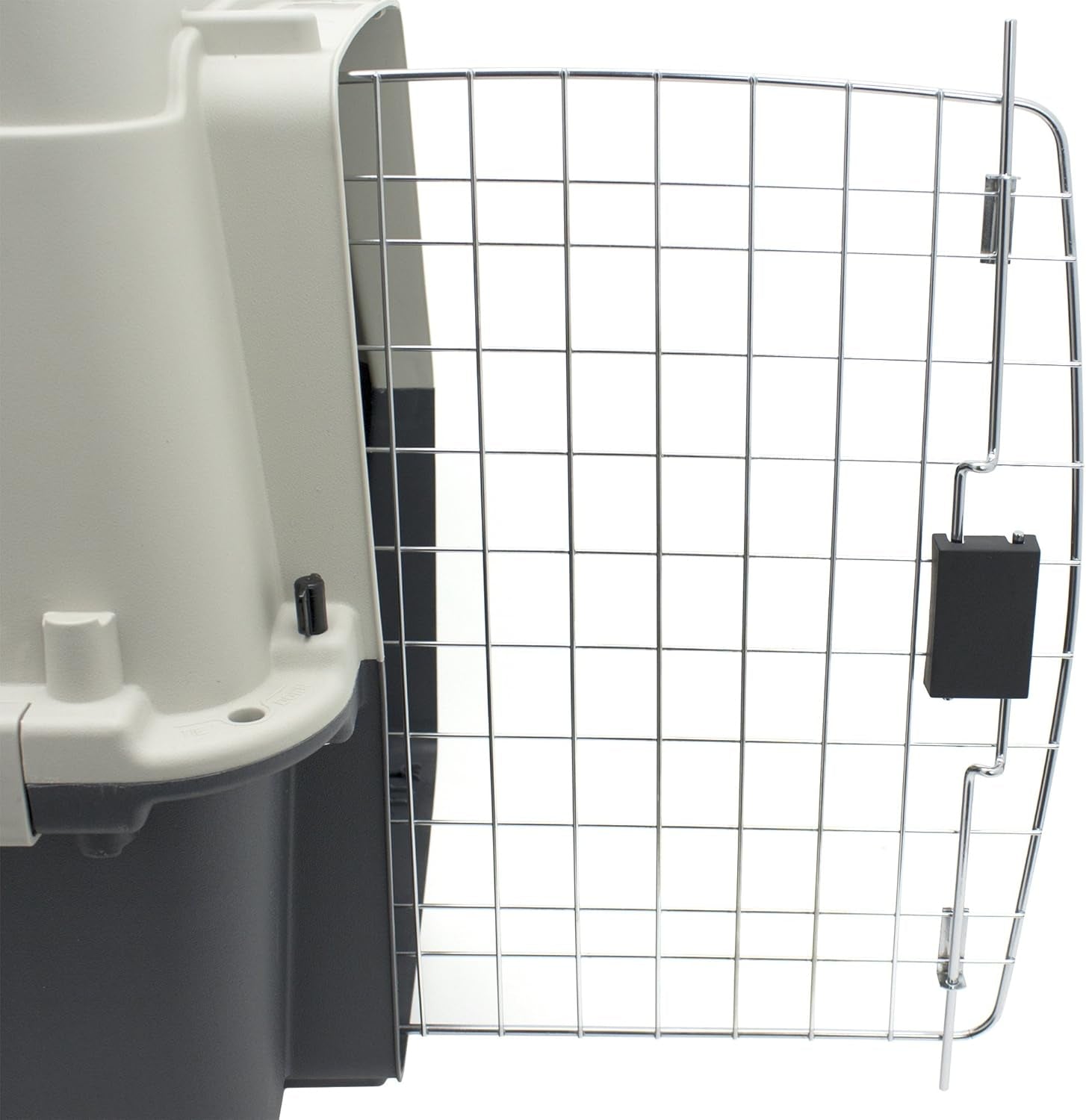Plastic Kennels Rolling Plastic Wire Door Travel Dog Crate - Medium
