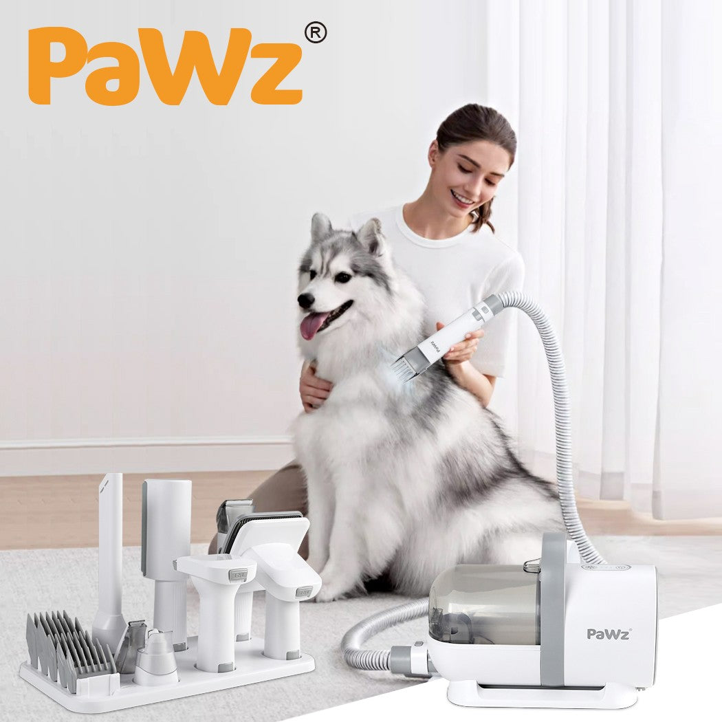 Pawz 7 in 1 Pet Grooming Kit Vacuum Dog Cat Hair Dryer Remover Clipper Brushes