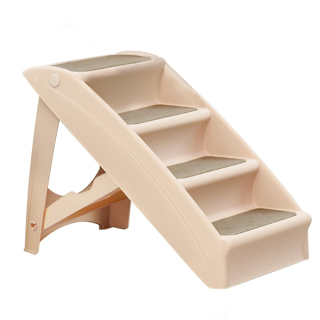 Pawz Pet Ramp Indoor Dog Steps Stair Portable Foldable Ladder for Bed Sofa Brown