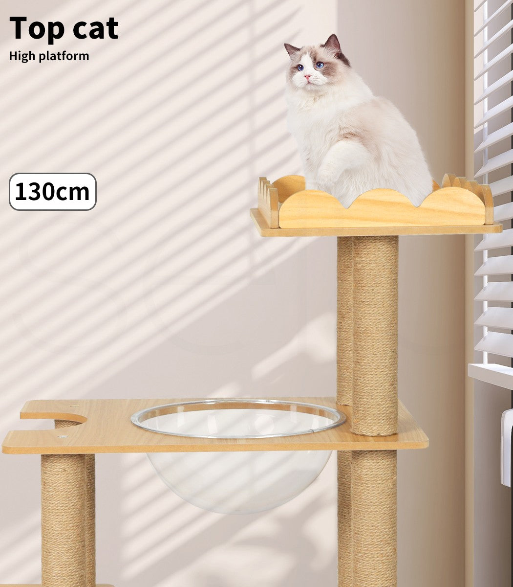 Pawz Cat Tree Scratching Post Scratcher Cats Tower Wood Condo Toys House 130Cm
